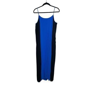 Banana Republic Blue Micro Pleat Maxi Slip Dress,‎ 12